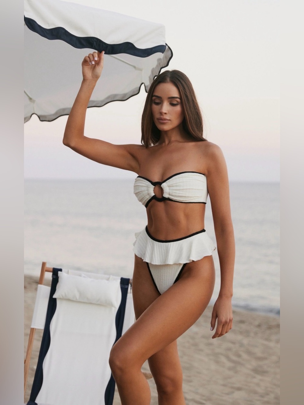 RARE Montce x Olivia Culpo Binded Terry Rib Bikini in Cream  *sold out*